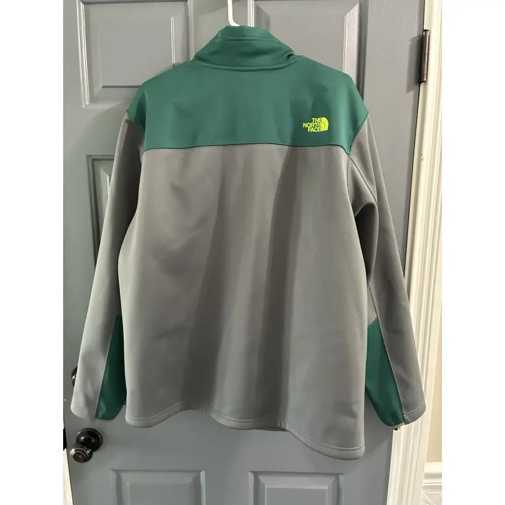 The North Face Mens Apex Risor Softshell Jacket Coat Gray Green XL Windwall